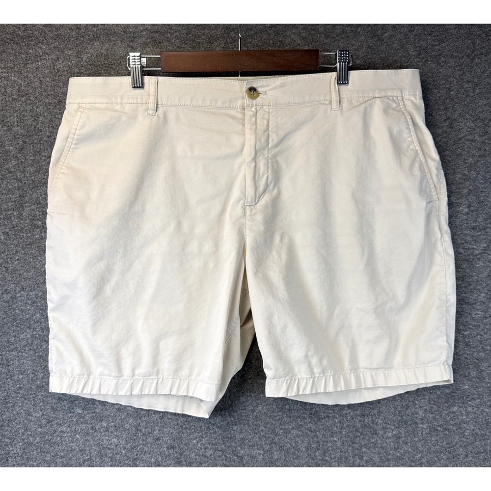 Faherty Movement Chino Shorts Mens 38 Sand CoolMax Organic Cotton Stretch Travel